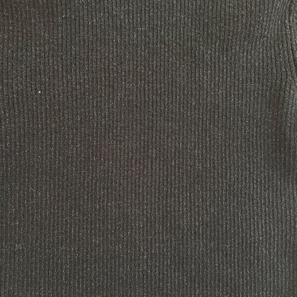 Vintage 90s Black Ribbed Turtleneck Gold Metallic 80s Minimalist Sweater Size S - Picture 6 of 8